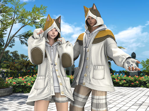 FF14 ファットキャットパーカー コスプレ ファイナルファンタジー14 FF14 ファットキャットパーカー